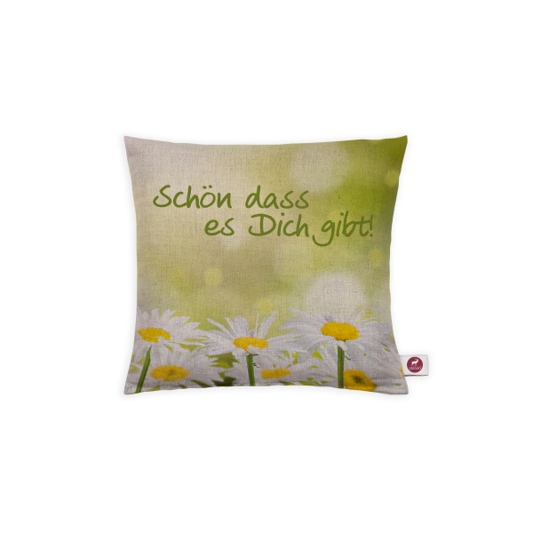 Zirbenkissen Schön das es dich gibt 20x20cm